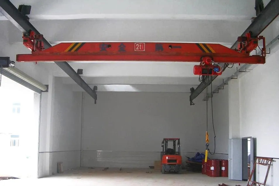 Underslung single girder overhead crane